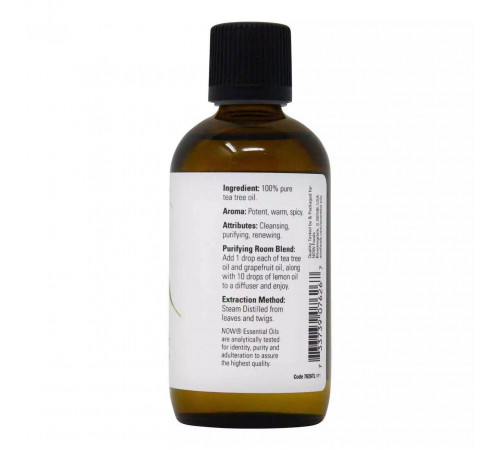 Масло чайного дерева Now Foods Tea Tree Essential Oils 118 мл