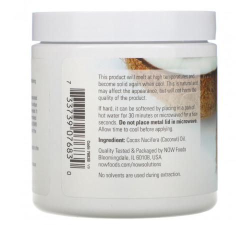 Кокосова олія Now Foods Coconut Oil 207 мл