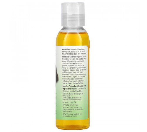Масло жожоба Now Foods Jojoba Oil Solutions 118 мл