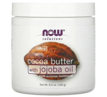 Масло какао з маслом жожоба Now Foods Solutions Cocoa Butter Jojoba Oil 184 мл