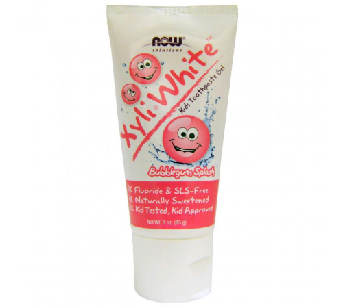 Зубний гель дитячий Now Foods Solutions Kids Toothpaste Gel 85 г жувальна гумка