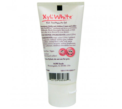 Зубний гель дитячий Now Foods Solutions Kids Toothpaste Gel 85 г жувальна гумка