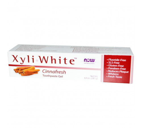 Зубна паста-гель з корицею Now Foods Toothpaste Gel Solutions 181 г