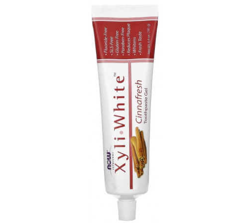 Зубна паста-гель з корицею Now Foods Toothpaste Gel Solutions 181 г
