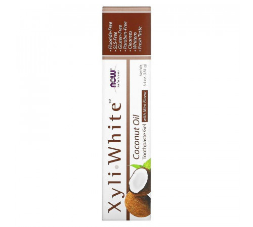 Зубна паста-гель з кокосовою олією Now Foods  Toothpaste Gelс 181 г