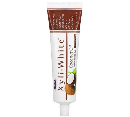 Зубна паста-гель з кокосовою олією Now Foods  Toothpaste Gelс 181 г