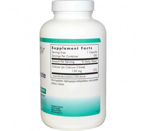 Цитрат кальция Nutricology Calcium Citrate 180 капс