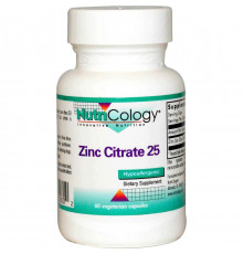 Цинк цитрат Nutricology Zinc Citrate 60 капс