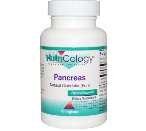 Підшлункова залоза Nutricology Pancreas 60 капс свиняча