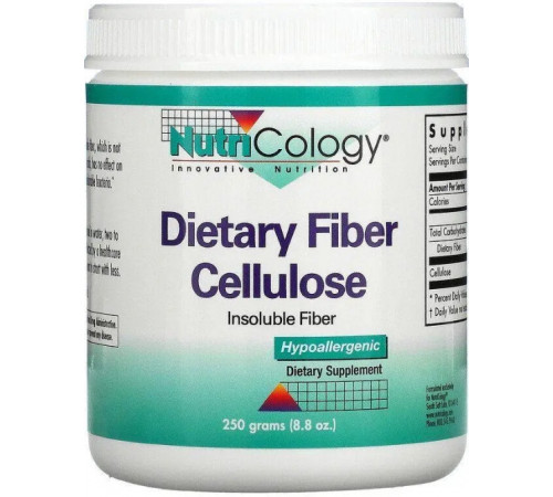 Волокно натуральне Nutricology Dietary Fiber Cellulose 250 г