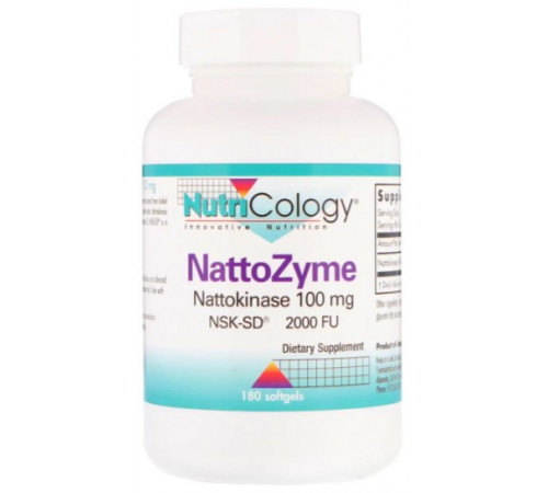 Наттокіназа Nutricology NattoZyme 180 гелевых капсул