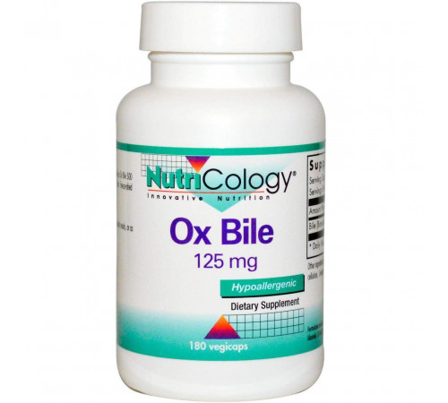Екстракт бичачої жовчі Nutricology Ox Bile 180 капс