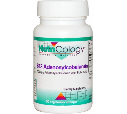 Вітамін В12 (аденозилкобаламін)  Nutricology B12 Adenosylcobalamin 60 лед