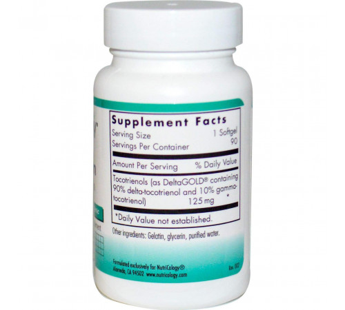 Дельта-фракція токотрієноли Nutricology Delta-Fraction Tocotrienols 90 гел капс