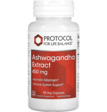 Ашваганда для нервової системи Protocol for Life Balance Ashwagandha 450 мг 90 капс