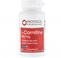 L-карнитин Protocol for Life Balance L-Carnitine 500 мг 60 капс
