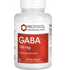 Гамма-аміномасляна кислота (Габа) Protocol for Life Balance GABA 750 мг 120 капс