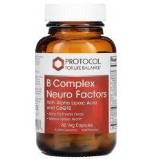 Комплекс витаминов группы В Protocol for Life Balance  B Complex Neuro Factors 60 вег капс