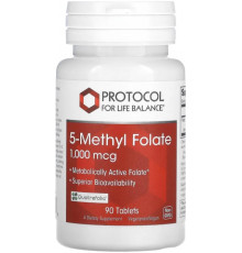 Метилфолат (фолієва кислота)  Protocol for Life Balance 5-Methyl Folate 1000 мкг 90 таб
