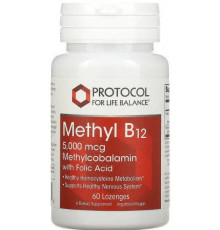 Метил В12 Protocol for Life Balance Methyl B12 5000 мкг 60 льод
