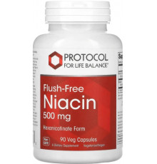 Ніацин (вітамін В3) Protocol for Life Balance Flush-Free Niacin 500 мг 90 капс