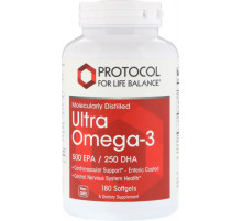 Омега-3 Protocol for Life Balance Ultra Omega-3 500 EPA / 250 DHA 180 капс