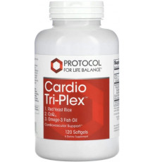 Червоний дріжджовий коплекс для сердця Protocol for Life Balance Cardio Tri-Plex 120 капс