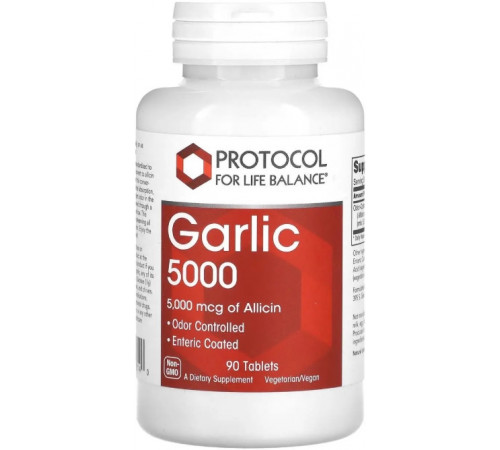 Часник Protocol for Life Balance Garlic 5000 5000 мкг 90 таб