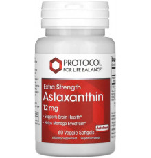 Астаксантин для шкіри Protocol for Life Balance Astaxanthin 12 мг 60 гел капс