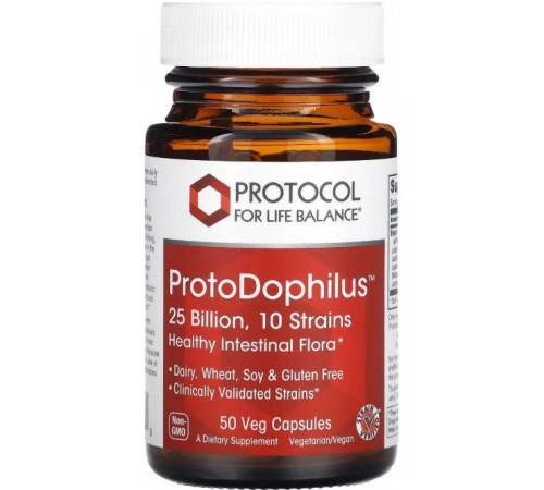Пробіотики дофілус Protocol for Life Balance ProtoDophilus 50 вег капс