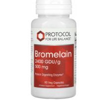 Бромелайн Protocol for Life Balance Bromelain 2400 GDU/г 500 мг 90 раст капс