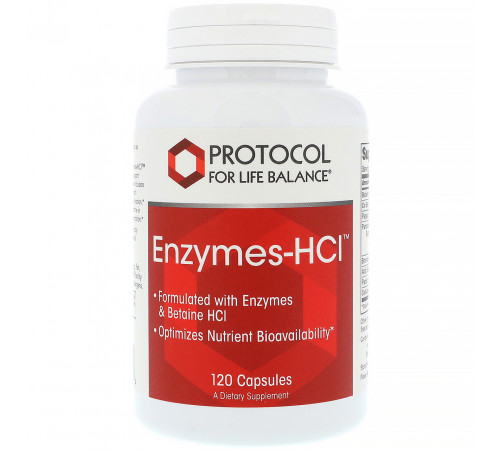 Ферменты бетаин гидрохлорида Protocol for Life Balance Enzymes-HCI 120 капс