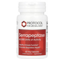 Серрапептаза Protocol for Life Balance Serrapeptase 60 вег капс