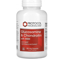 Глюкозамин и хондроитин с МСМ Protocol for Life Balance Glucosamine & Chondroitin with MSM 180 капс