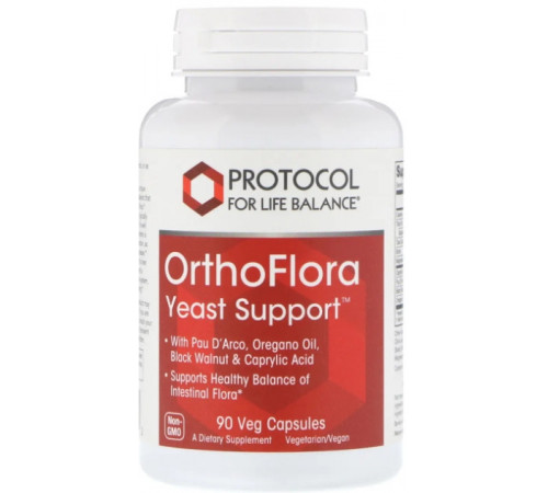 Підтримка кишкової мікрофлори Protocol for Life Balance OrthoFlora Yeast Support 90  капс