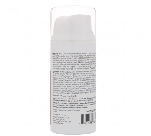 Крем для шкіри із прогестероном Protocol for Life Balance Skin Cream 85 г