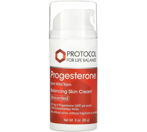 Крем для шкіри із прогестероном Protocol for Life Balance Skin Cream 85 г