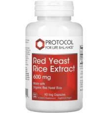 Червоний дріжджовий рис Protocol for Life Balance Red Yeast Rice Extract 600 мг 90 вег капс