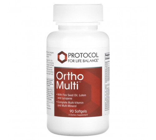 Мультивітаміни та мінерали Protocol for Life Balance Ortho Multi 90 гел капс