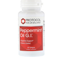 Олія перцевої м'яти Protocol for Life Balance Peppermint Oil G.I. 90 кап