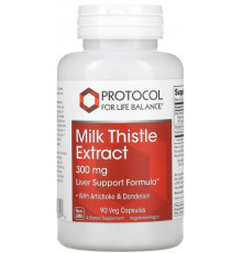 Розторопша плямиста (силімарин)  Protocol for Life Balance  Milk Thistle Extract 300 мг 90 вег капс