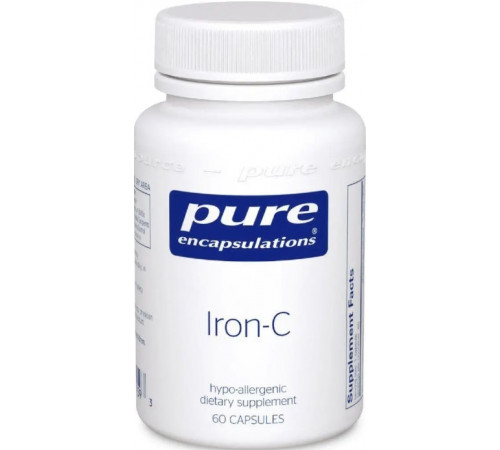 Железо и витамин С Pure Encapsulations Iron-C 60 капс
