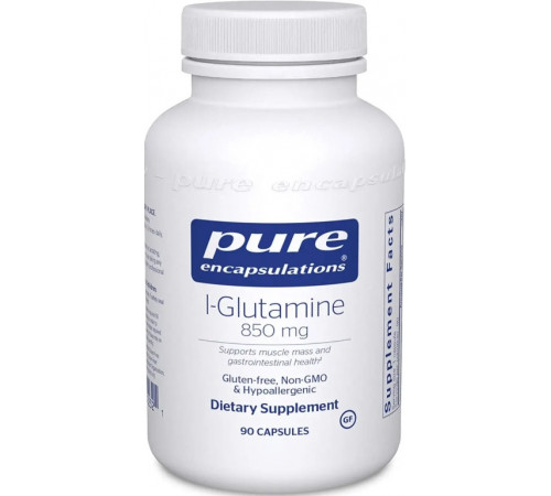 Амінокислота L-глутамін  Pure Encapsulations L-Glutamine 850 мг 90 капс