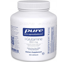 Амінокислота L-глютамін Pure Encapsulations l-Glutamine 850 мг 250 капс