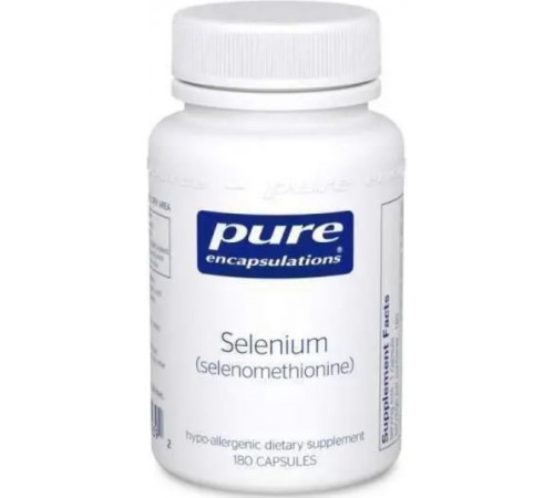 Селен (селенометіонін) Pure Encapsulations Selenium (selenomethionine) 200 мкг 180 капс