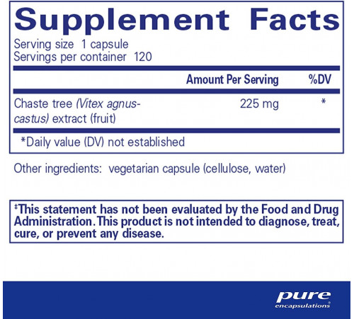 Вітекс священний Pure Encapsulations Chaste Tree (Vitex) 120 капс