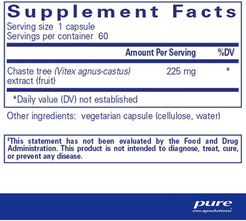 Вітекс священний Pure Encapsulations Chaste Tree (Vitex) 60 капс