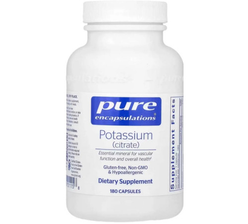 Калій цитрат Pure Encapsulations Potassium (citrate) 180 капс