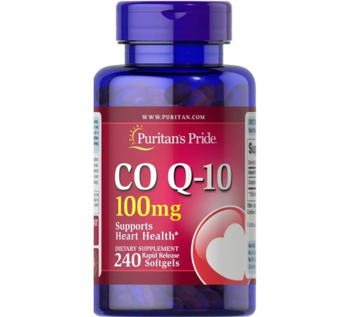 Кофермент коензим Q10 Puritan's Pride CO Q-10 100 мг 240 гел капс