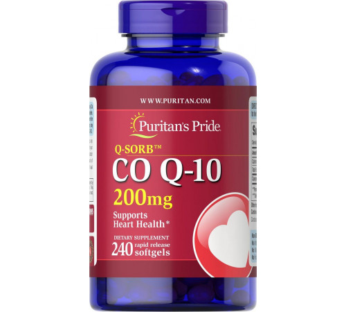 Коензим Q10 Puritan's Pride Q-SORB™ Co Q-10 200 мг 240 гел капс